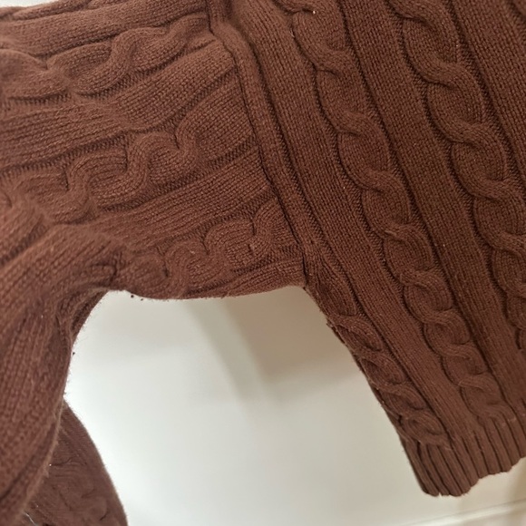 Sunday Best Cable Knit Brown Sweater - Picture 7 of 8